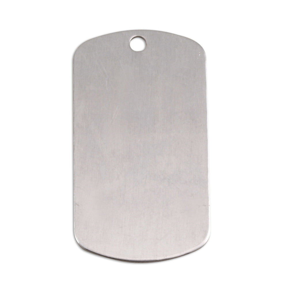Aluminum Dog Tag with Hole, 35mm (1.38) x 18mm (.71), 18 Gauge, Pack –  Beaducation